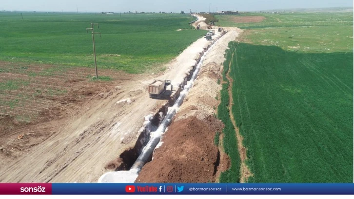 Mardin 2. Kademe İçme Suyu İsale Hattı'nda çalışmalar devam ediyor