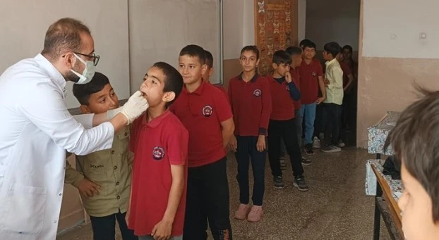 Öğrencilere ağız ve diş sağlığı taraması yapıldı