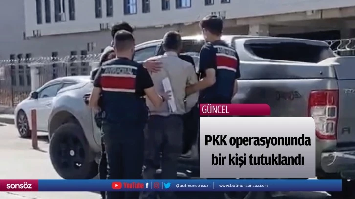 PKK operasyonunda bir kişi tutuklandı