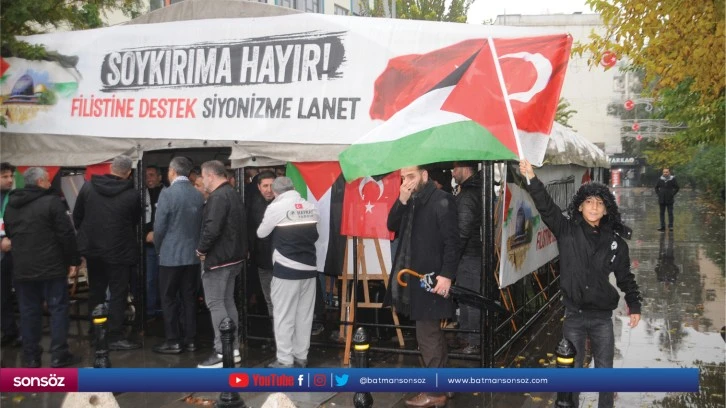 "Filistin İnsanlık Nöbeti Çadırı" kuruldu