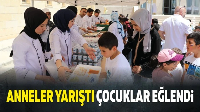 Anneler yarıştı, &ccedil;ocuklar eğlendi