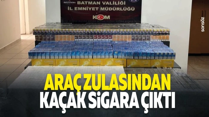 Ara&ccedil; zulasından ka&ccedil;ak sigara &ccedil;ıktı