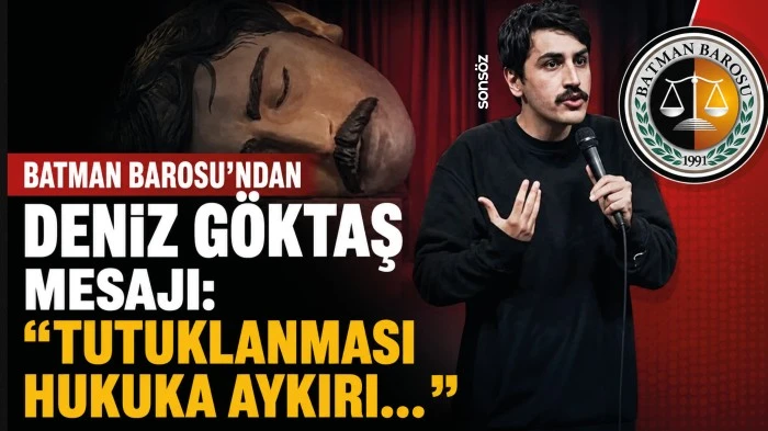 Batman Barosu&rsquo;ndan Deniz G&ouml;ktaş mesajı: &ldquo;Tutuklanması hukuka aykırı&hellip;&rdquo;