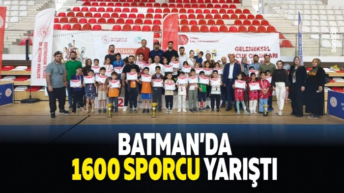 Batman&rsquo;da 1600 sporcu yarıştı