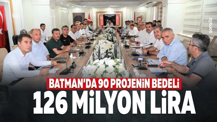 Batman&rsquo;da 90 projenin bedeli 126 milyon lira&hellip;