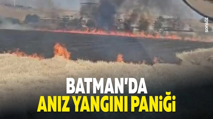 Batman&rsquo;da anız yangını paniği