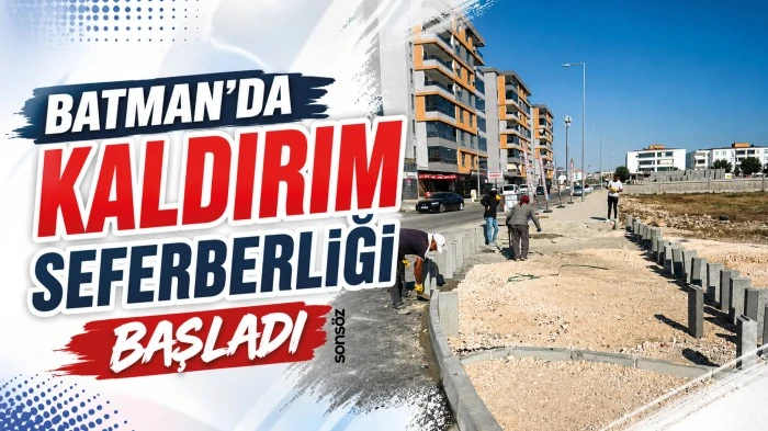 Batman&rsquo;da kaldırım seferberliği başladı