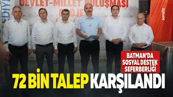 Batman&rsquo;da sosyal destek seferberliği: 72 bin talep karşılandı