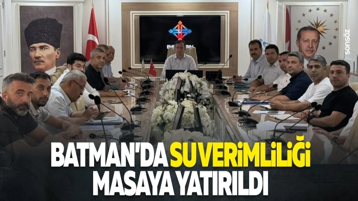 Batman&rsquo;da su verimliliği masaya yatırıldı