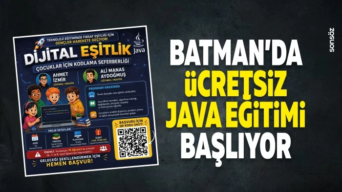 Batman&rsquo;da &uuml;cretsiz Java eğitimi başlıyor