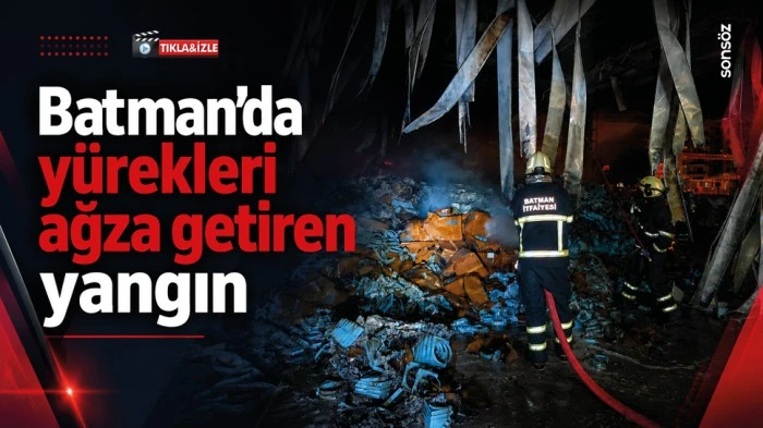 Batman&rsquo;da y&uuml;rekleri ağza getiren yangın