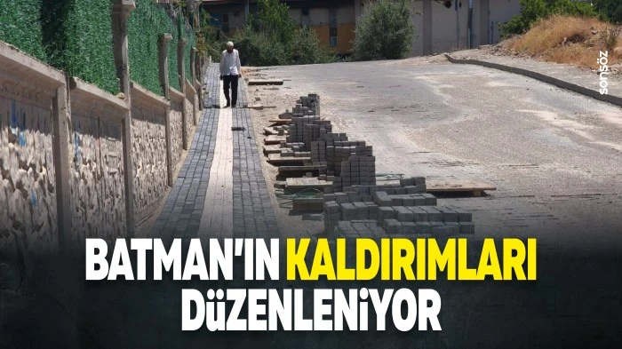 Batman&rsquo;ın kaldırımları d&uuml;zenleniyor