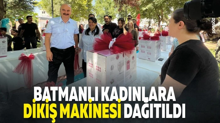 Batmanlı Kadınlara dikiş makinesi dağıtıldı