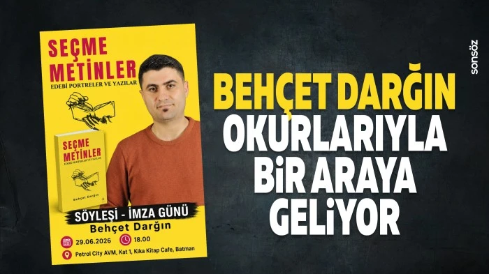 Beh&ccedil;et Darğın okurlarıyla bir araya geliyor