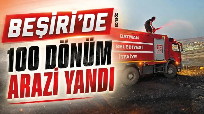 Beşiri&rsquo;de 100 d&ouml;n&uuml;m arazi yandı
