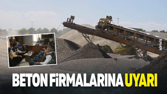 Beton firmalarına uyarı