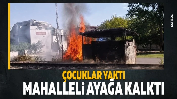 &Ccedil;ocuklar yaktı, mahalleli ayağa kalktı