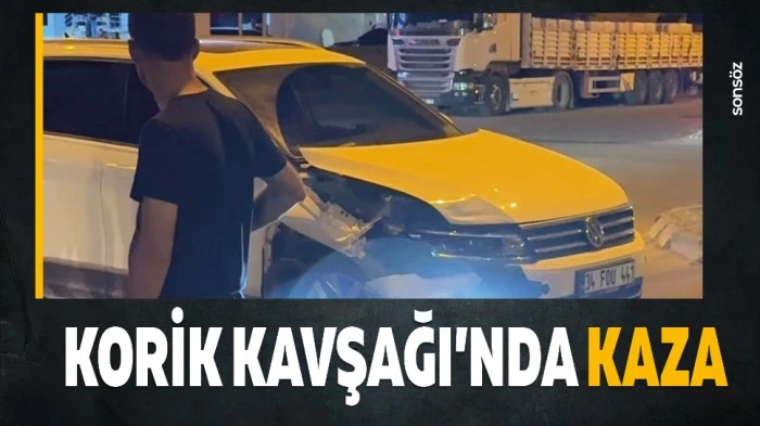 Korik Kavşağı&rsquo;nda kaza