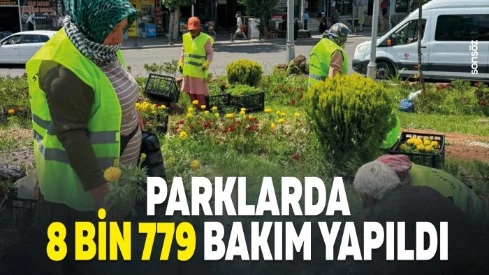 Parklarda 8 bin 779 bakım yapıldı