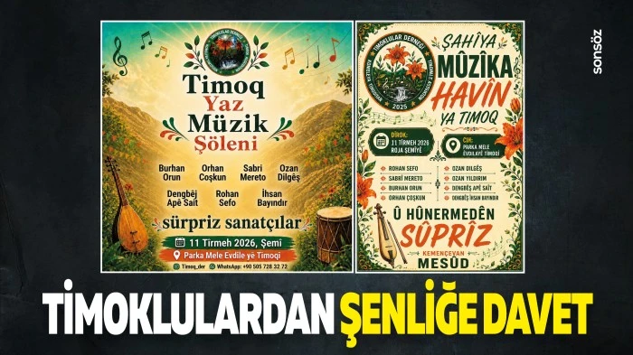 Timoklulardan şenliğe davet