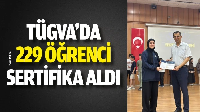 T&Uuml;GVA&rsquo;da 229 &ouml;ğrenci sertifika aldı