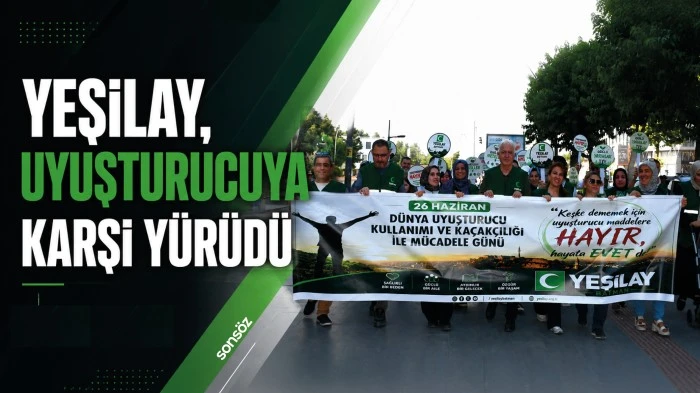Yeşilay, uyuşturucuya karşı y&uuml;r&uuml;d&uuml;