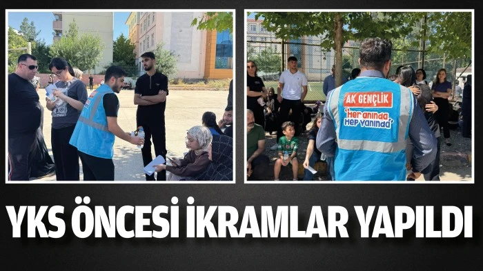 YKS &ouml;ncesi ikramlar yapıldı