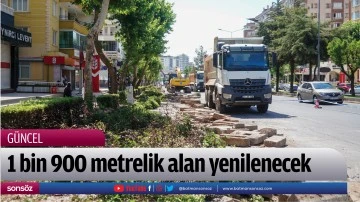1 bin 900 metrelik alan yenilenecek