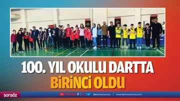 100. yıl okulu, dartta birinci oldu