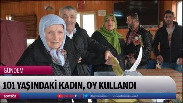 101 yaşındaki kadın, oy kullandı