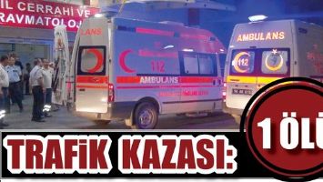 TRAFİK KAZASI: 1 &Ouml;L&Uuml;