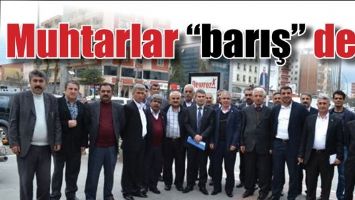MUHTARLAR &ldquo;BARIŞ&rdquo; DEDİ