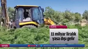 11 milyar liralık yasa dışı gelir