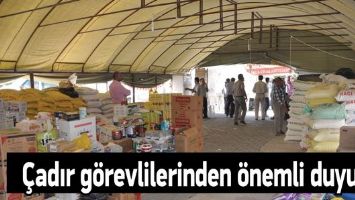 &Ccedil;ADIR G&Ouml;REVLİLERİNDEN &Ouml;NEMLİ DUYURU!