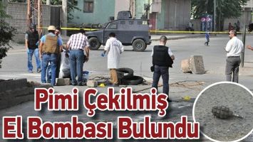 PİMİ &Ccedil;EKİLMİŞ EL BOMBASI BULUNDU