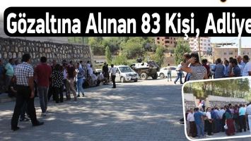 G&Ouml;ZALTINA ALINAN 83 KİŞİ, ADLİYE&rsquo;DE