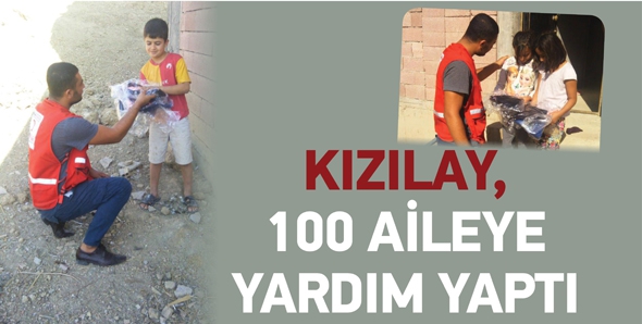 KIZILAY, 100 AİLEYE YARDIM YAPTI...