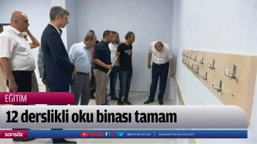 12 derslikli oku binası tamam