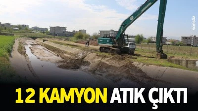 12 kamyon atık &ccedil;ıktı