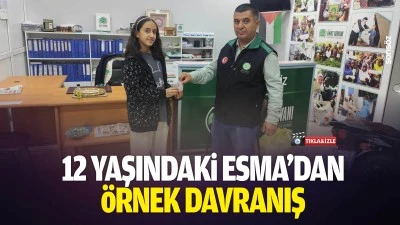 12 yaşındaki Esma&rsquo;dan &ouml;rnek davranış