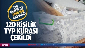 120 kişilik TYP kurası &ccedil;ekildi