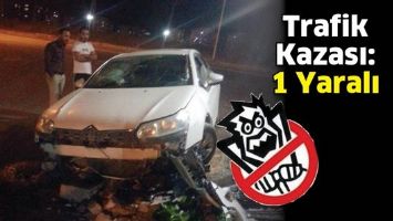TRAFİK KAZASI: 1 YARALI