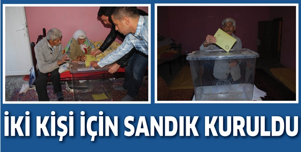 İKİ KİŞİ İ&Ccedil;İN SANDIK KURULDU