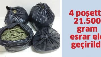 4 POŞETTE 21.500 GRAM ESRAR ELE GE&Ccedil;İRİLDİ
