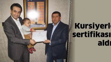 KURSİYERLER SERTİFİKASINI ALDI