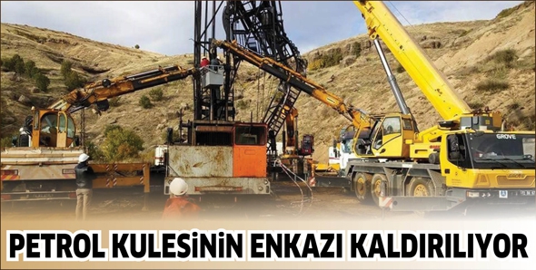 PETROL KULESİNİN ENKAZI KALDIRILIYOR