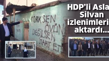 HDP&rsquo;Lİ ASLAN, SİLVAN İZLENİMLERİNİ AKTARDI