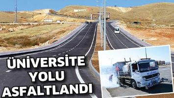 &Uuml;NİVERSİTE YOLU ASFALTLANDI