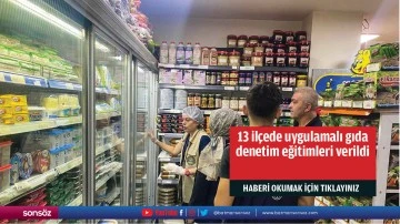 13 il&ccedil;ede uygulamalı gıda denetim eğitimleri verildi