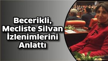 BECERİKLİ, MECLİSTE SİLVAN İZLENİMLERİNİ ANLATTI